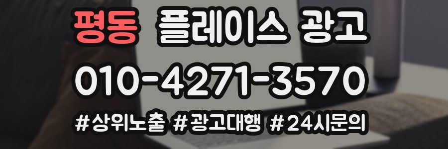 평동 플레이스 광고