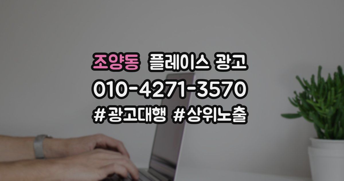 조양동 플레이스 광고