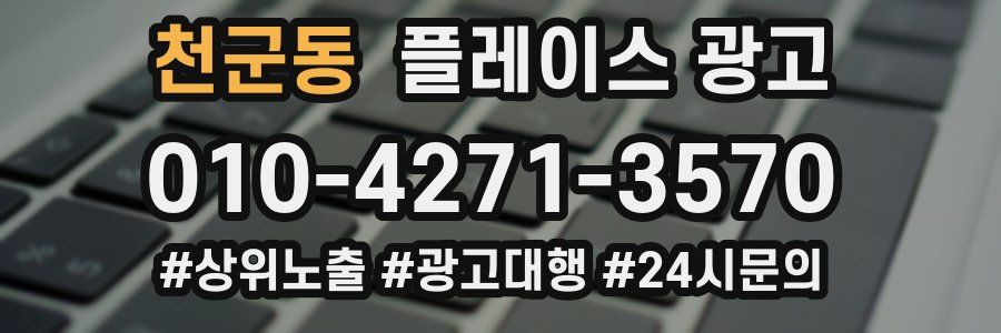 천군동 플레이스 광고