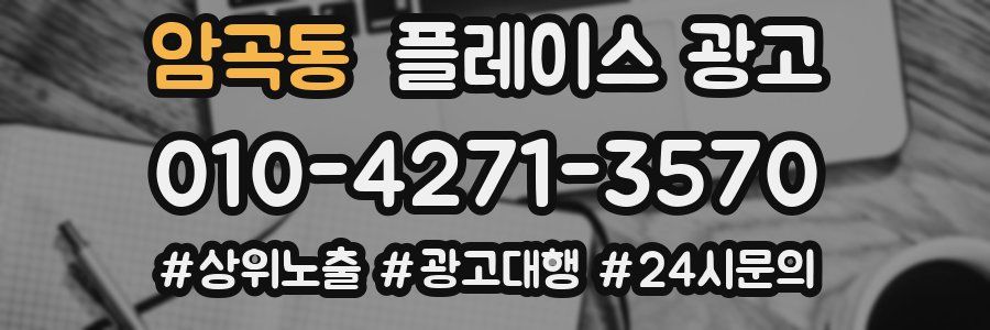 암곡동 플레이스 광고
