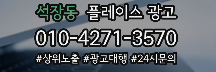 석장동 플레이스 광고