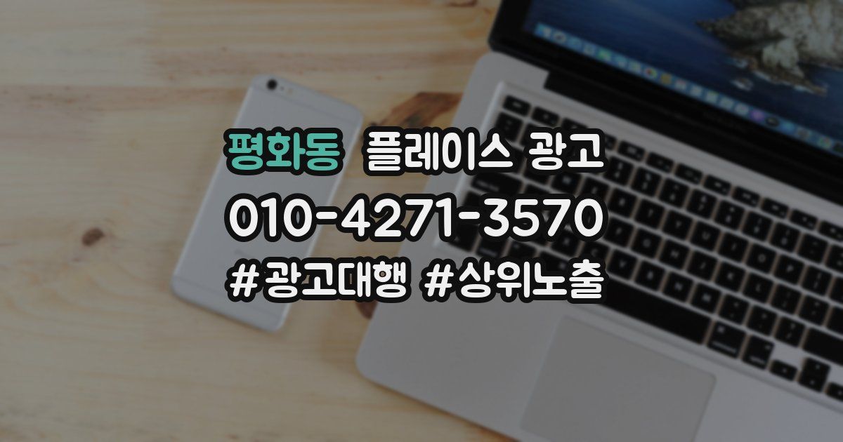 평화동 플레이스 광고