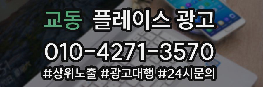 교동 플레이스 광고