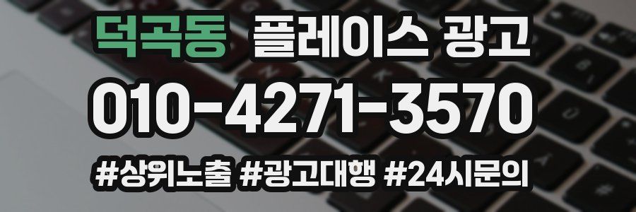 덕곡동 플레이스 광고