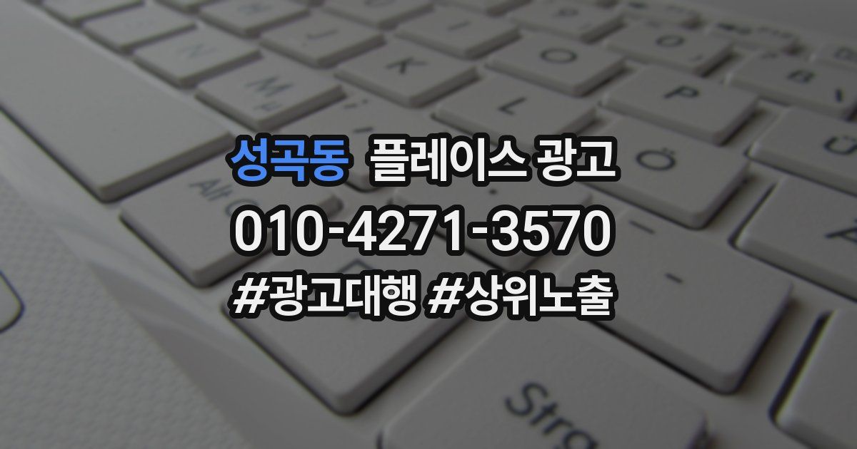 성곡동 플레이스 광고