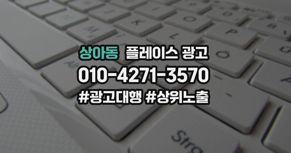 상아동 플레이스 광고