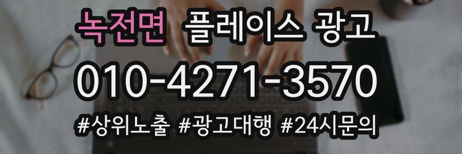 녹전면 플레이스 광고