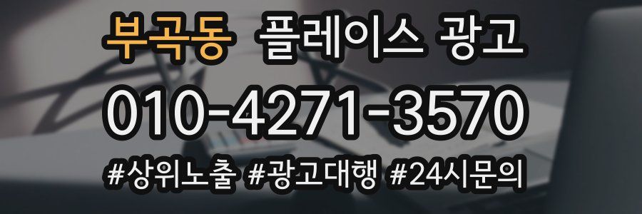 부곡동 플레이스 광고