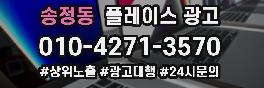 송정동 플레이스 광고