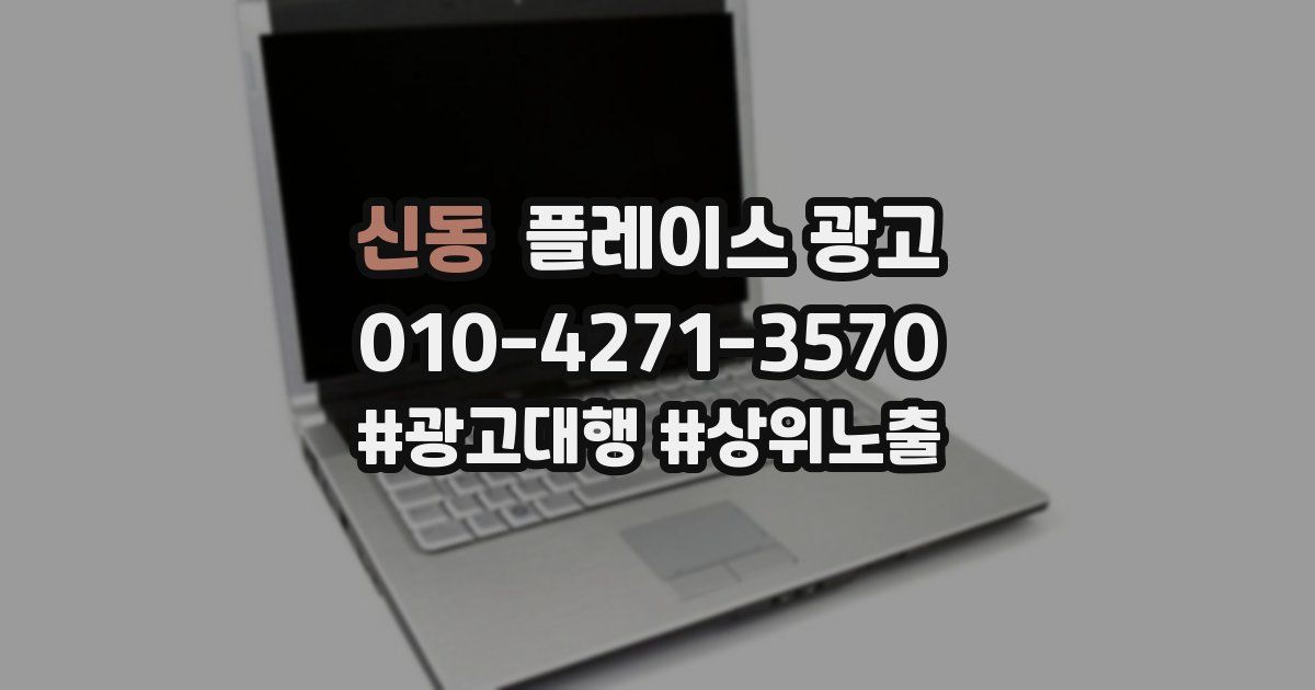 신동 플레이스 광고