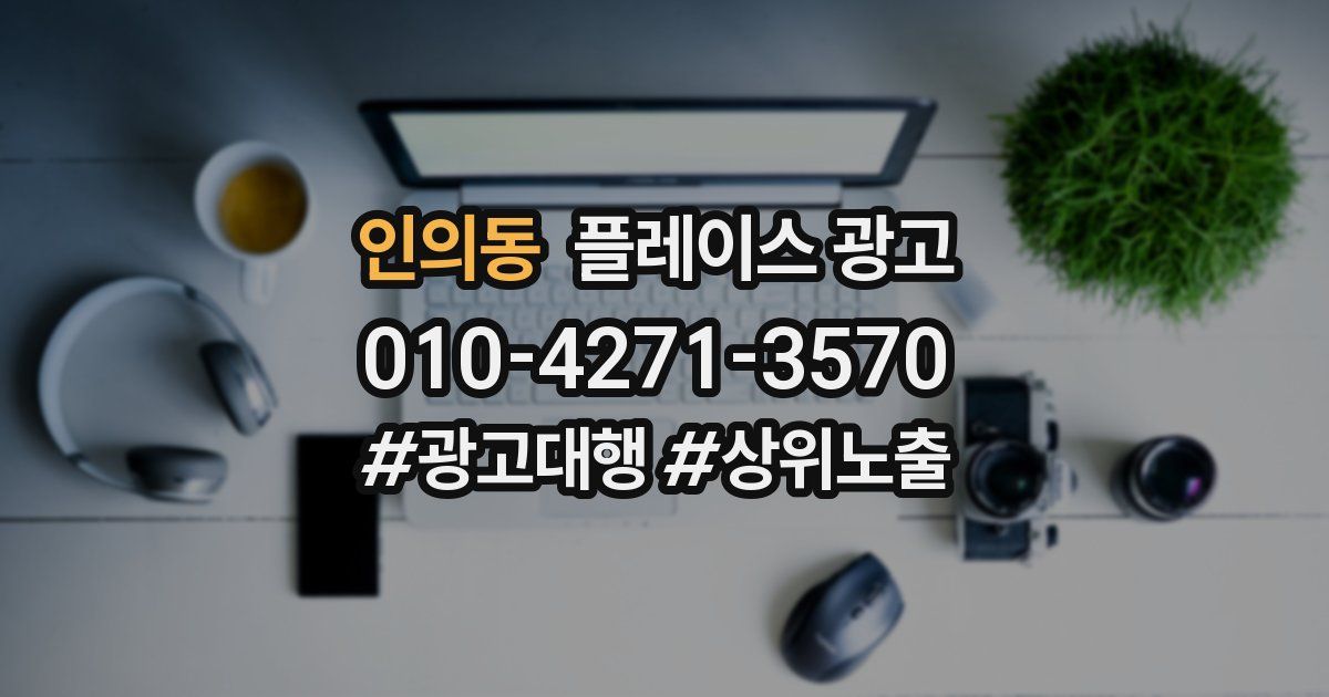 인의동 플레이스 광고