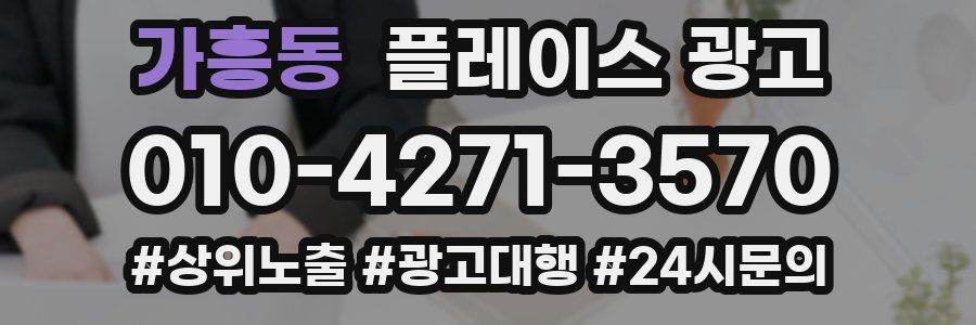가흥동 플레이스 광고