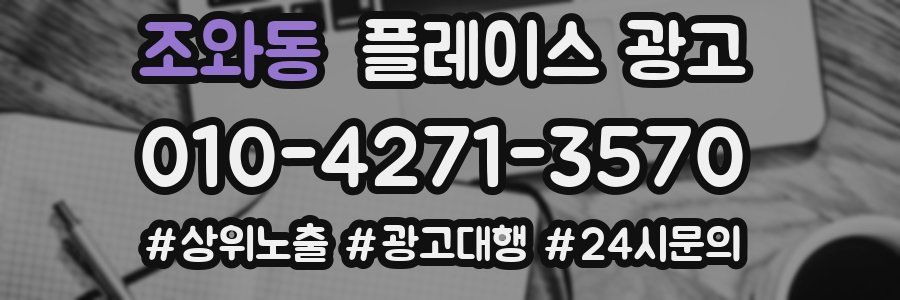 조와동 플레이스 광고