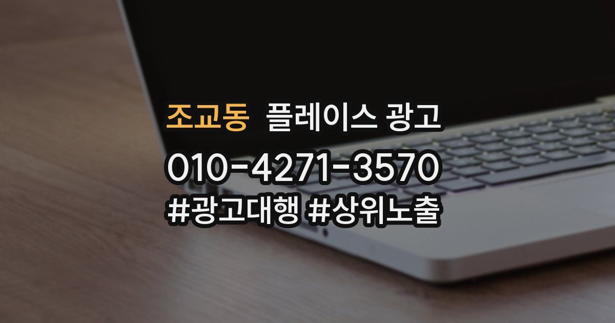 조교동 플레이스 광고
