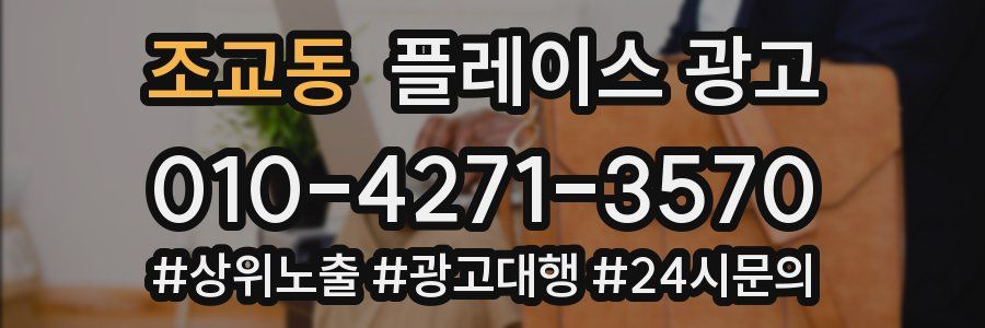 조교동 플레이스 광고