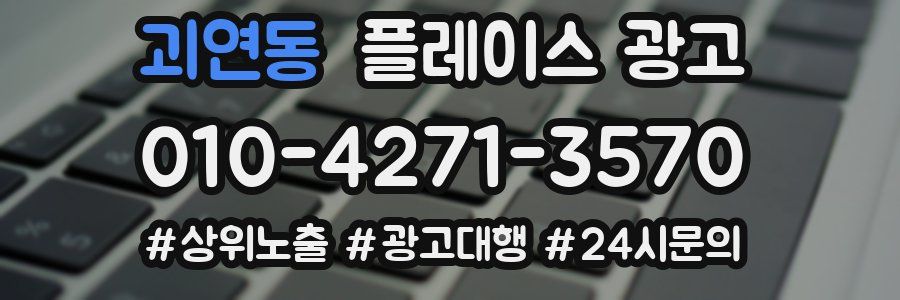 괴연동 플레이스 광고