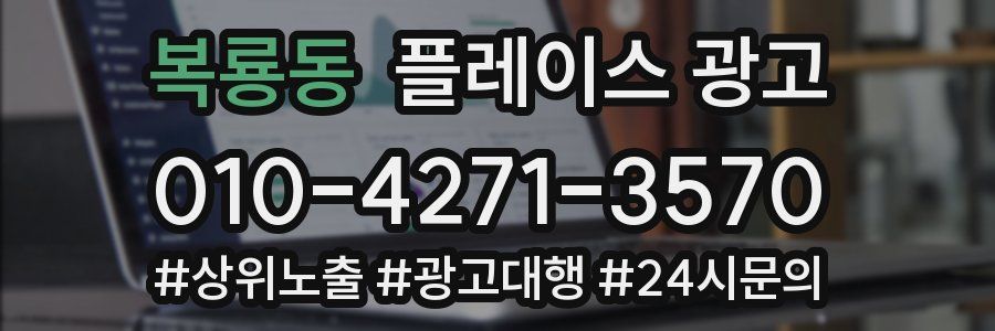 복룡동 플레이스 광고