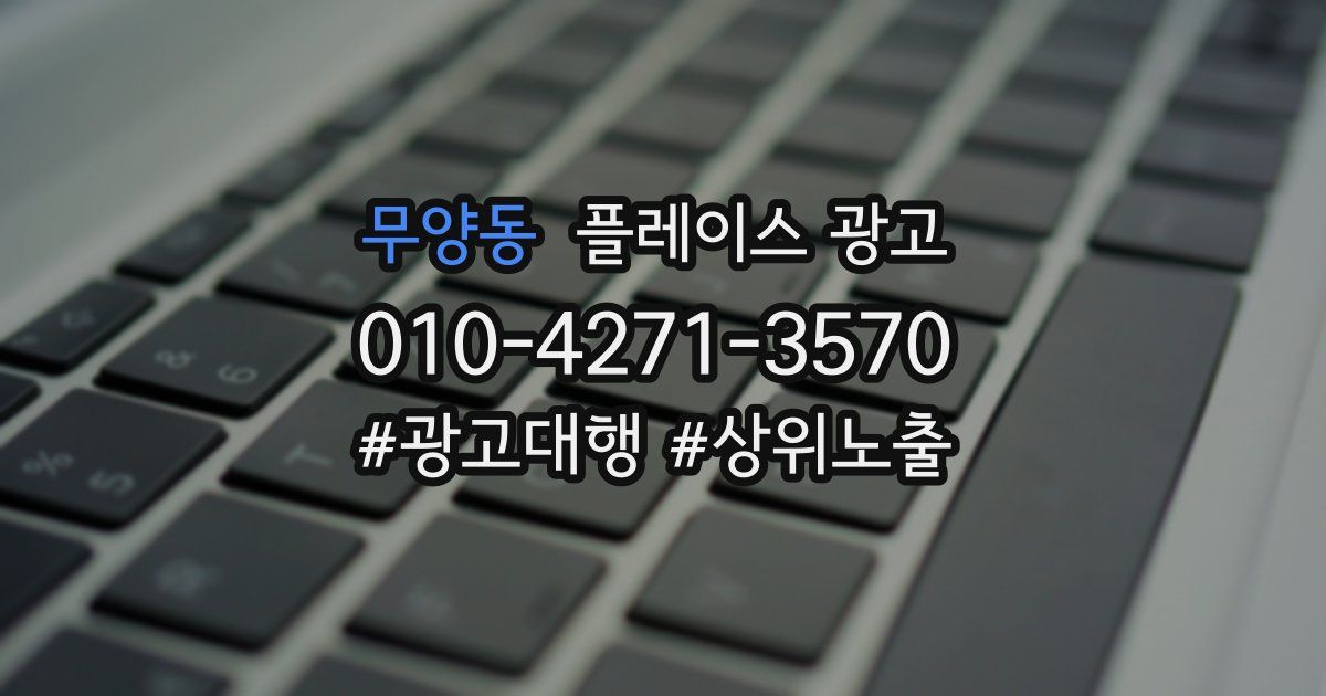 무양동 플레이스 광고
