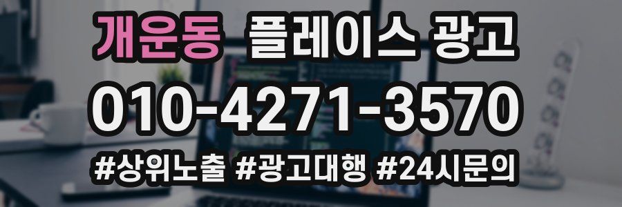 개운동 플레이스 광고
