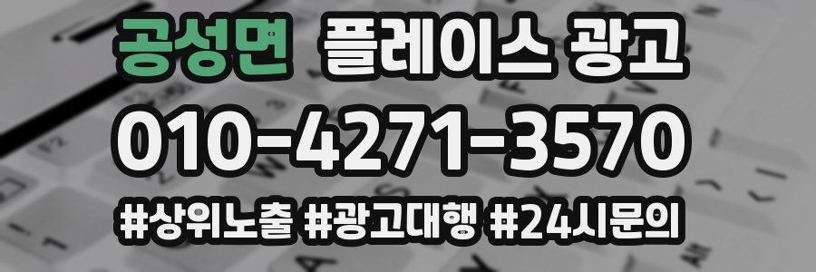 공성면 플레이스 광고