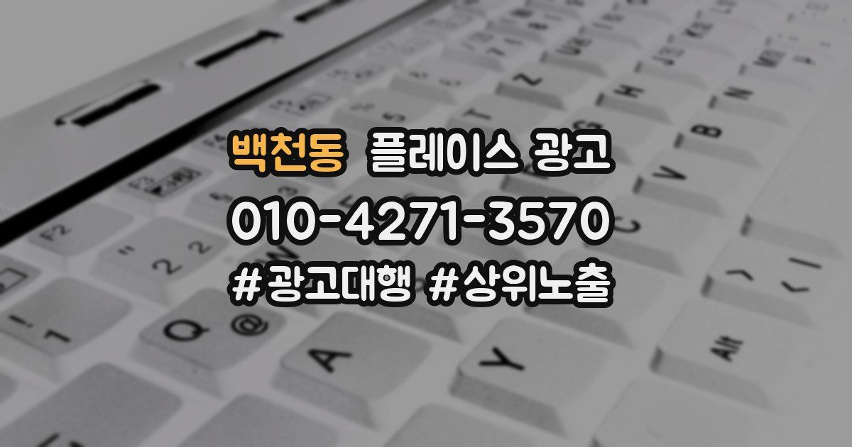 백천동 플레이스 광고