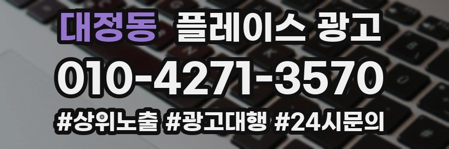 대정동 플레이스 광고