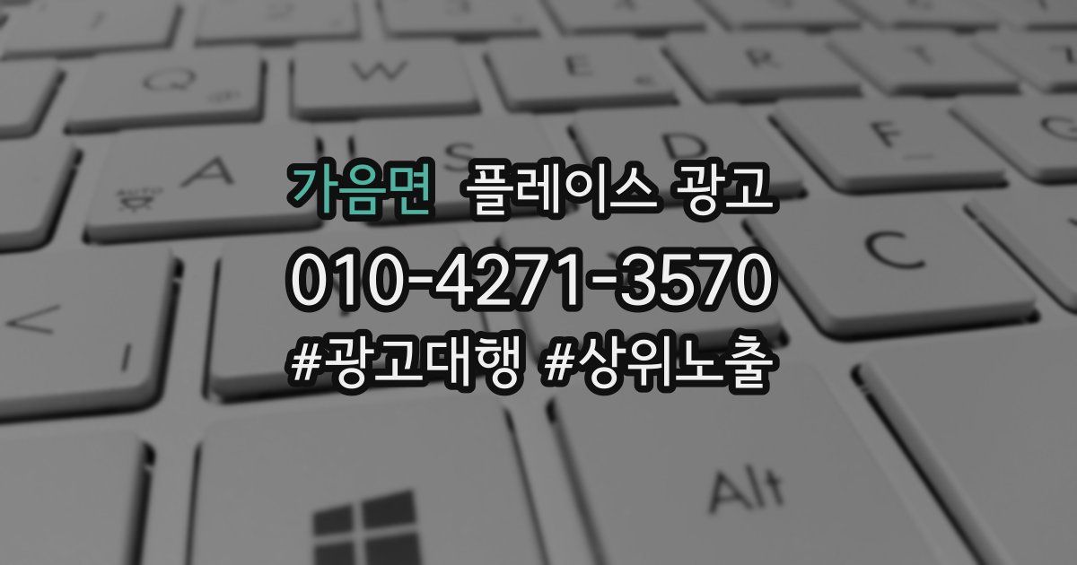 가음면 플레이스 광고