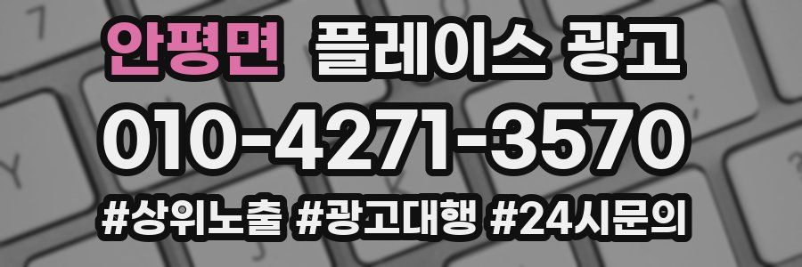 안평면 플레이스 광고