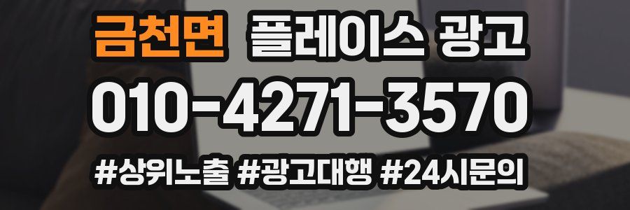 금천면 플레이스 광고