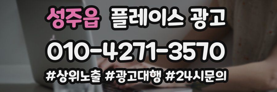 성주읍 플레이스 광고