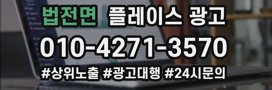 법전면 플레이스 광고