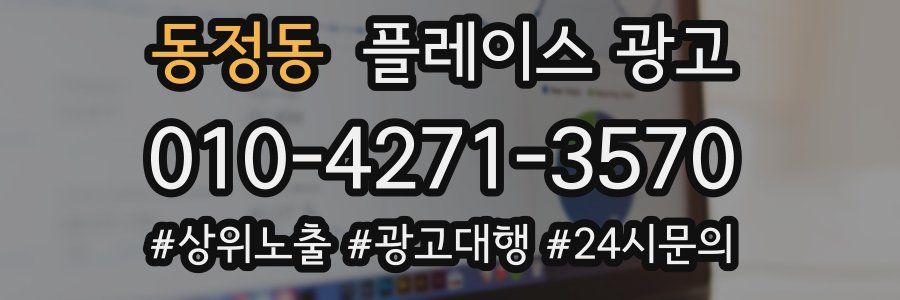 동정동 플레이스 광고