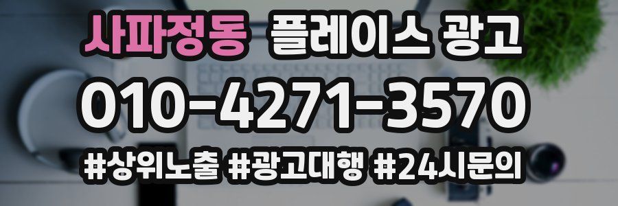 사파정동 플레이스 광고
