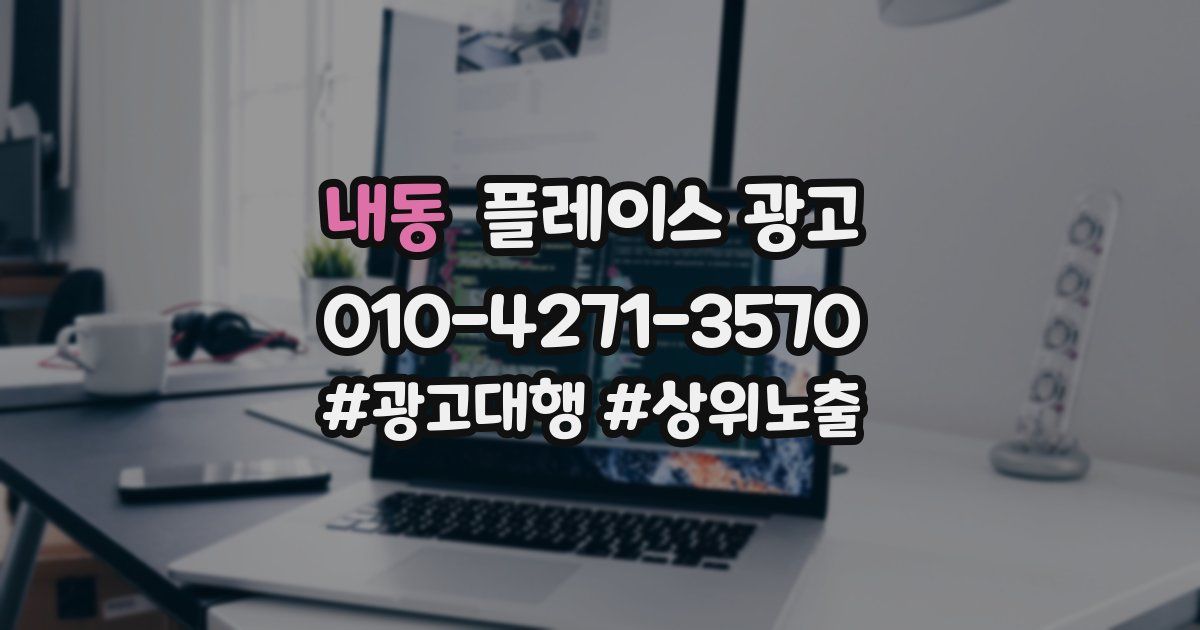 내동 플레이스 광고