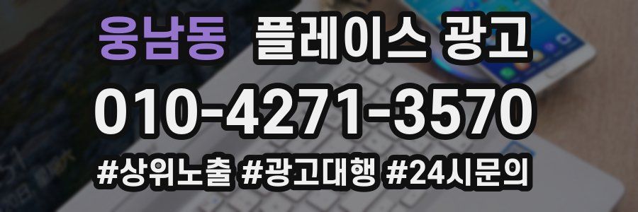 웅남동 플레이스 광고