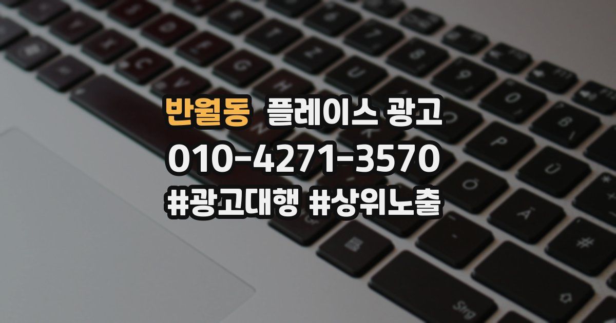 반월동 플레이스 광고