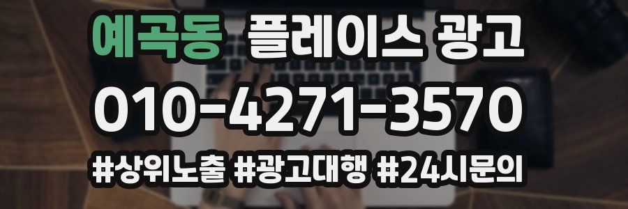 예곡동 플레이스 광고