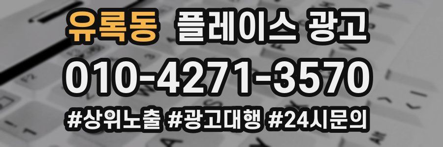 유록동 플레이스 광고
