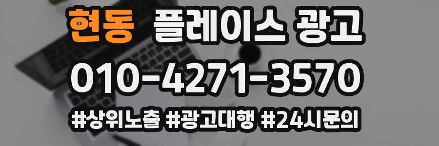 현동 플레이스 광고