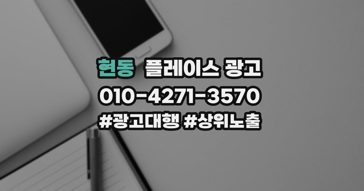 현동 플레이스 광고