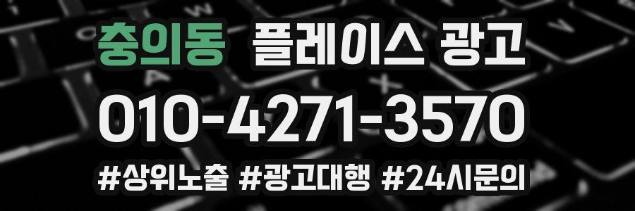 충의동 플레이스 광고