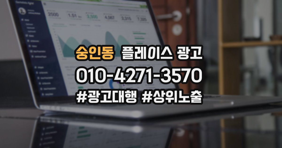 숭인동 플레이스 광고