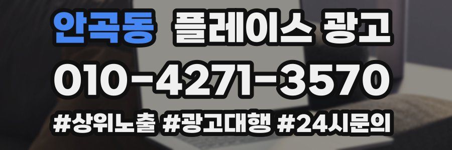 안곡동 플레이스 광고