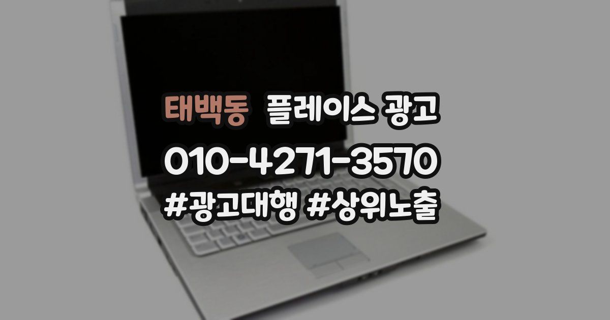 태백동 플레이스 광고