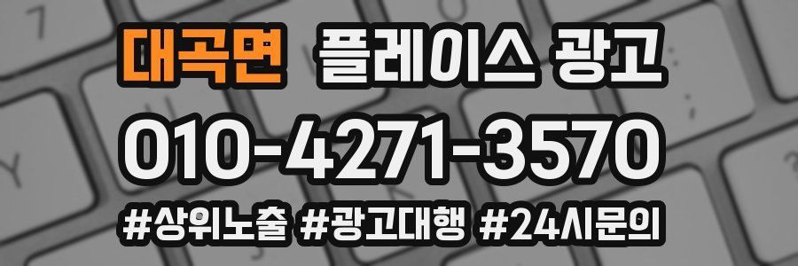 대곡면 플레이스 광고