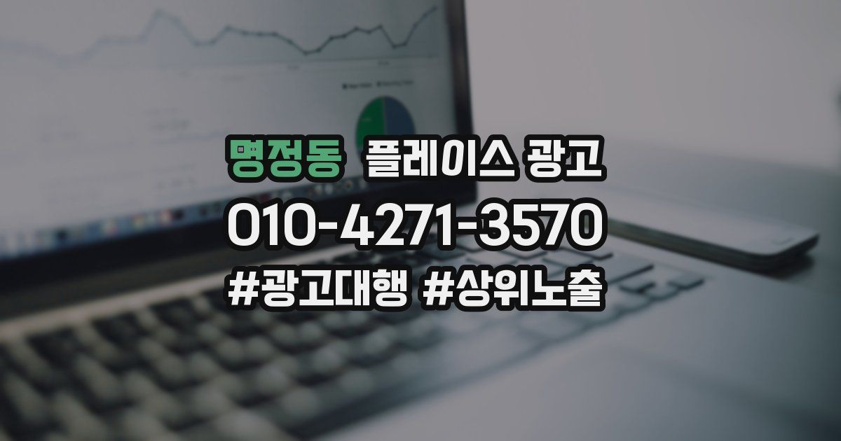 명정동 플레이스 광고