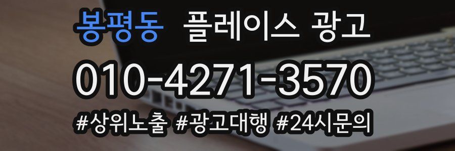 봉평동 플레이스 광고