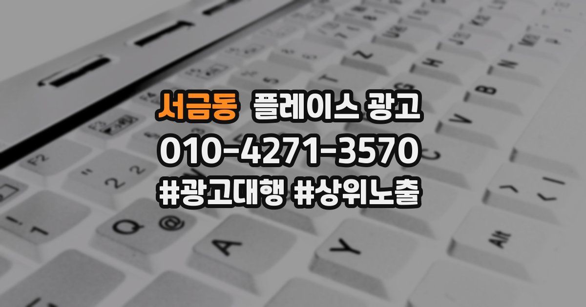 서금동 플레이스 광고