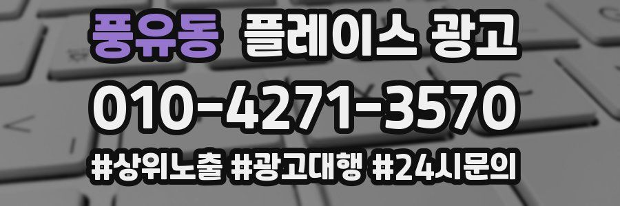 풍유동 플레이스 광고
