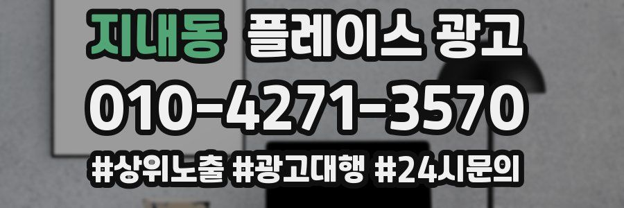 지내동 플레이스 광고